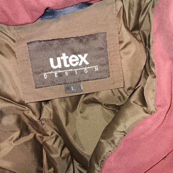 Utex design  men coat with hood and faux fur large brown - Picture 2 of 5